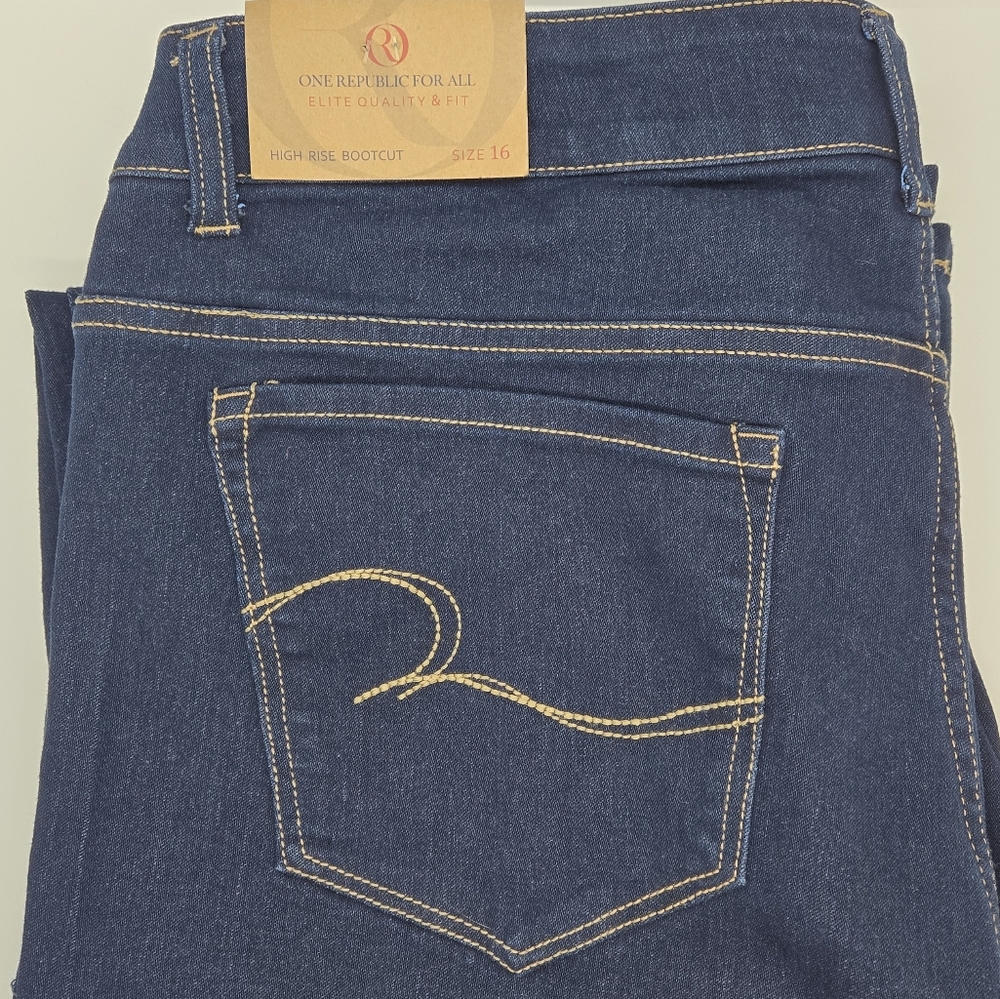 One Republic For All Medium/Dark Wash High Rise Bootcut 16 Regular
